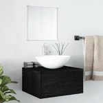 Set Mobili da Bagno 2 pz Nero in Legno ingegnerizzato