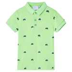 Polo da Bambino Verde Neon 140