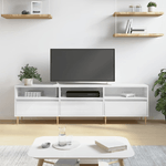 Mobile Porta TV Bianco Lucido 150x30x44,5 cm Legno ingegnerizzato