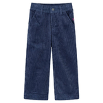 Pantaloni da Bambino in Velluto a Coste Blu Marino 128