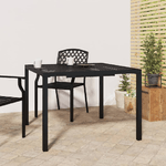 vidaXL Tavolo da Giardino Antracite 100x100x72 cm Acciaio