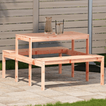 vidaXL Tavolo da Picnic 110x134x75 cm in Legno Massello di Douglas