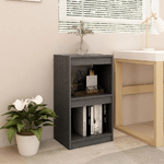 vidaXL Libreria Grigia 40x30x71,5 cm in Legno Massello di Pino