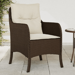 vidaXL Sedie da Giardino con Cuscini 2 pz Marroni in Polyrattan