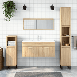 vidaXL Mobile da Bagno con Specchio Rovere Sonoma in Legno ingegnerizzato