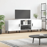 vidaXL Mobile Porta TV Bianco Lucido 150x30x50 cm in Legno ingegnerizzato