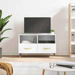 vidaXL Mobile Porta TV Bianco Lucido 80x36x50 cm in Legno ingegnerizzato