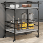 vidaXL Carrello da Cucina Grigio Sonoma 82x40x78,5cm Legno Multistrato