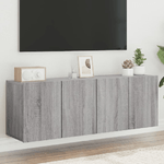 Mobili TV a Parete 2pz Grigio Sonoma 60x30x41 cm