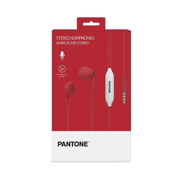 Pantone-PT-WDE001R1-cuffia-e-auricolare-Cuffie-Cablato-In-ear-Musica-e-Chiamate-Rosso-Bianco