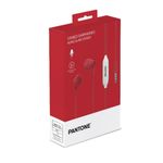 Pantone-PT-WDE001R1-cuffia-e-auricolare-Cuffie-Cablato-In-ear-Musica-e-Chiamate-Rosso-Bianco