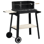 vidaXL Barbecue Mobile a Carbonella con Ruote