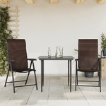 vidaXL Sedie Pieghevoli da Giardino 2 pz Marroni in Polyrattan