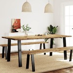 vidaXL Tavolo da Pranzo 200x90x75 cm in Legno Massello di Acacia