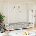 vidaXL Giroletto per Bambini Bianco 80x200cm in Legno Massello di Pino