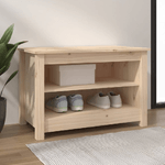 vidaXL Scarpiera 70x38x45,5 cm in Legno Massello di Pino