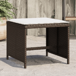 vidaXL Sgabelli Giardino con Cuscini 4pz Marroni 41x41x36cm Polyrattan