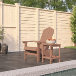 Sedia da Giardino con Tavolo Adirondack in HDPE Marrone