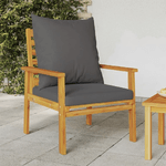 vidaXL Poltrone da Giardino 2pz con Cuscino in Legno Massello Acacia