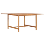 Tavolo da Giardino 150x150x76 cm in Legno Massello di Teak