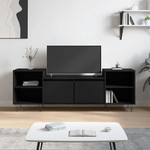 vidaXL Mobile Porta TV Nero 160x35x55 cm in Legno ingegnerizzato