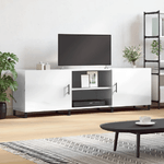 vidaXL Mobile Porta TV Bianco Lucido 150x30x50 cm in Legno ingegnerizzato