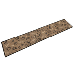 vidaXL Tappeto da Cucina Lavabile Marrone Mattutino 60x300 cm Velluto