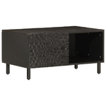 vidaXL Tavolino da Salotto Nero 80x50x40 cm in Legno Massello di Mango