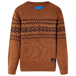 Maglione per Bambini Lavorato a Maglia Cognac 140