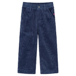 Pantaloni da Bambino in Velluto a Coste Blu Marino 92