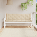 vidaXL Cuscini Panca da Giardino 2pz Beige 180x50x7 cm Tessuto Oxford