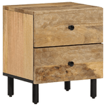 vidaXL Comodino 40x33x46 cm in Legno Massello di Mango