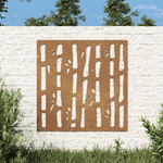 vidaXL Decorazione Muro da Giardino 55x55 cm Bambù in Acciaio Corten