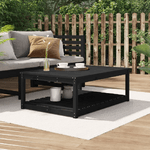 vidaXL Tavolo da Giardino Nero 121x82,5x45 cm Legno Massello di Pino