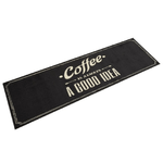 vidaXL Tappeto da Cucina Lavabile Testo Caffè 45x150 cm in Velluto