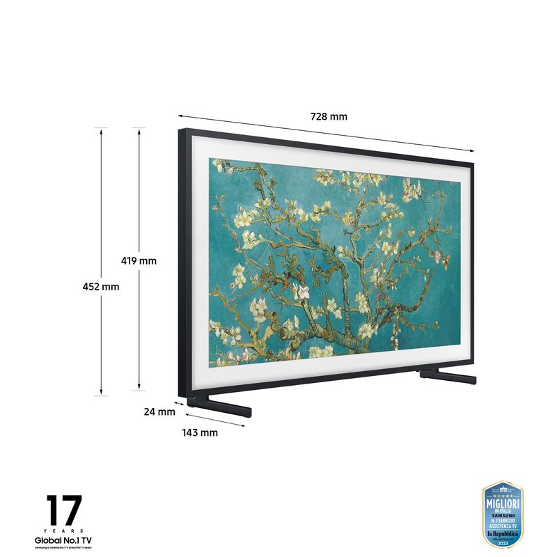 Samsung-Lifestyle-TV-QE32LS03CBUXZT-The-Frame-QLED-Full-HD-Smart-TV-32--Matte-Display-OTS-Lite-Black-2023