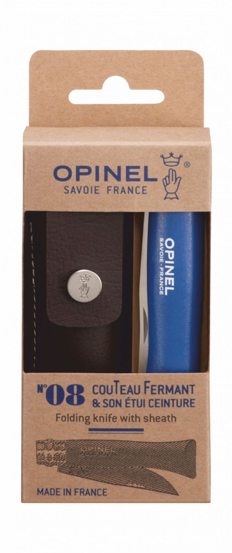 Opinel-N°08-Camper-scout-Blu