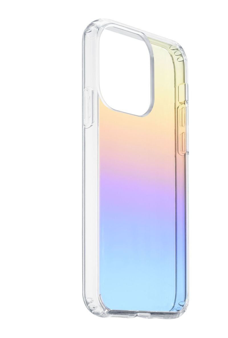 Cellularline-Prisma---iPhone-14-Pro-Max-Custodia-semi-trasparente-con-effetto-iridescente-Trasparente
