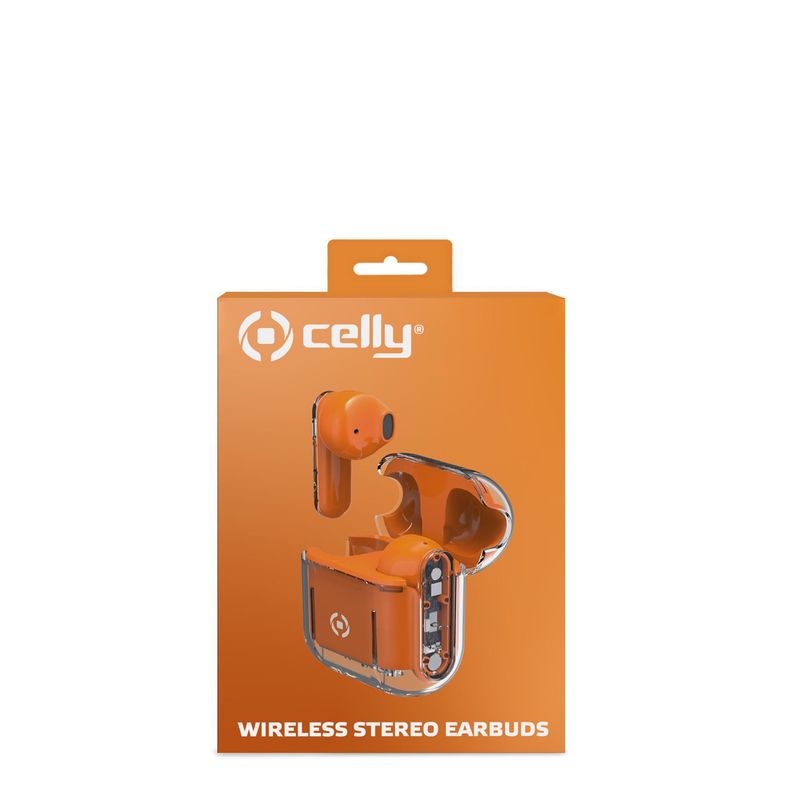 Celly-SHEER-Auricolare-True-Wireless-Stereo--TWS--In-ear-Musica-e-Chiamate-Arancione-Trasparente