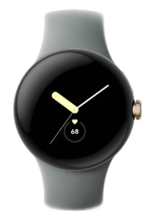 Google-Pixel-Watch--LTE----41-mm-in-oro-champagne-con-cinturino-Sport-nocciola