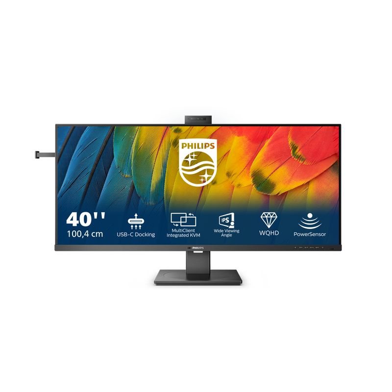 MONITOR-PHILIPS-LED-40--21-9-40B1U5601H-IPS-3440x1440-4ms-400cd-mA²-50.000.000-1-2x5W-MM-WEBCAM-Reg.H-HDMI-DP-RJ45-USB-C-