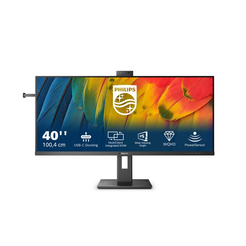MONITOR-PHILIPS-LED-40--21-9-40B1U5601H-IPS-3440x1440-4ms-400cd-mA²-50.000.000-1-2x5W-MM-WEBCAM-Reg.H-HDMI-DP-RJ45-USB-C-