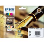 Epson ORIGINALE Epson Multipack nero / ciano / magenta / giallo C13T16364012 16 XL 4 cartucce d&#39inchistro XL: T1631