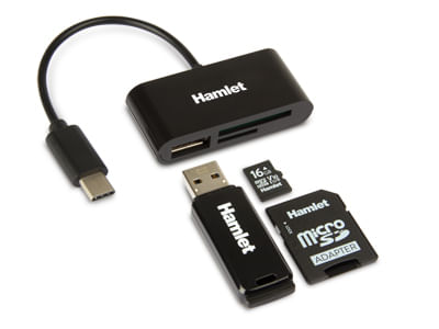 Hamlet-XZR100UC-lettore-di-schede-USB-2.0-Type-C-Nero