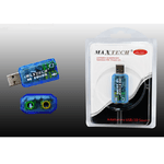 Maxtech-adattatore Usb Doppio Jack 3d Sound Convertitore Da Jack A Usb Maxtech Usb-s001 -