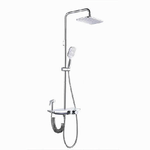 Cleafe-set Saliscendi Colonna Doccia Bagno Soffione Doccetta Bidet Rubinetto Cromato 87341 -