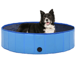 vidaXL Piscina per Cani Pieghevole Blu 120x30 cm in PVC