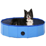 vidaXL Piscina per Cani Pieghevole Blu 80x20 cm in PVC