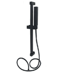 Cleafe-saliscendi 60cm Doccia Nero Con Doccino Soffione Quadrato Bagno 87495 Tubo 180cm -