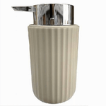 Cleafe-dispenser Porta Sapone Liquido Accessorio Arredo Bagno Beige Decoro Plissè 59093 -